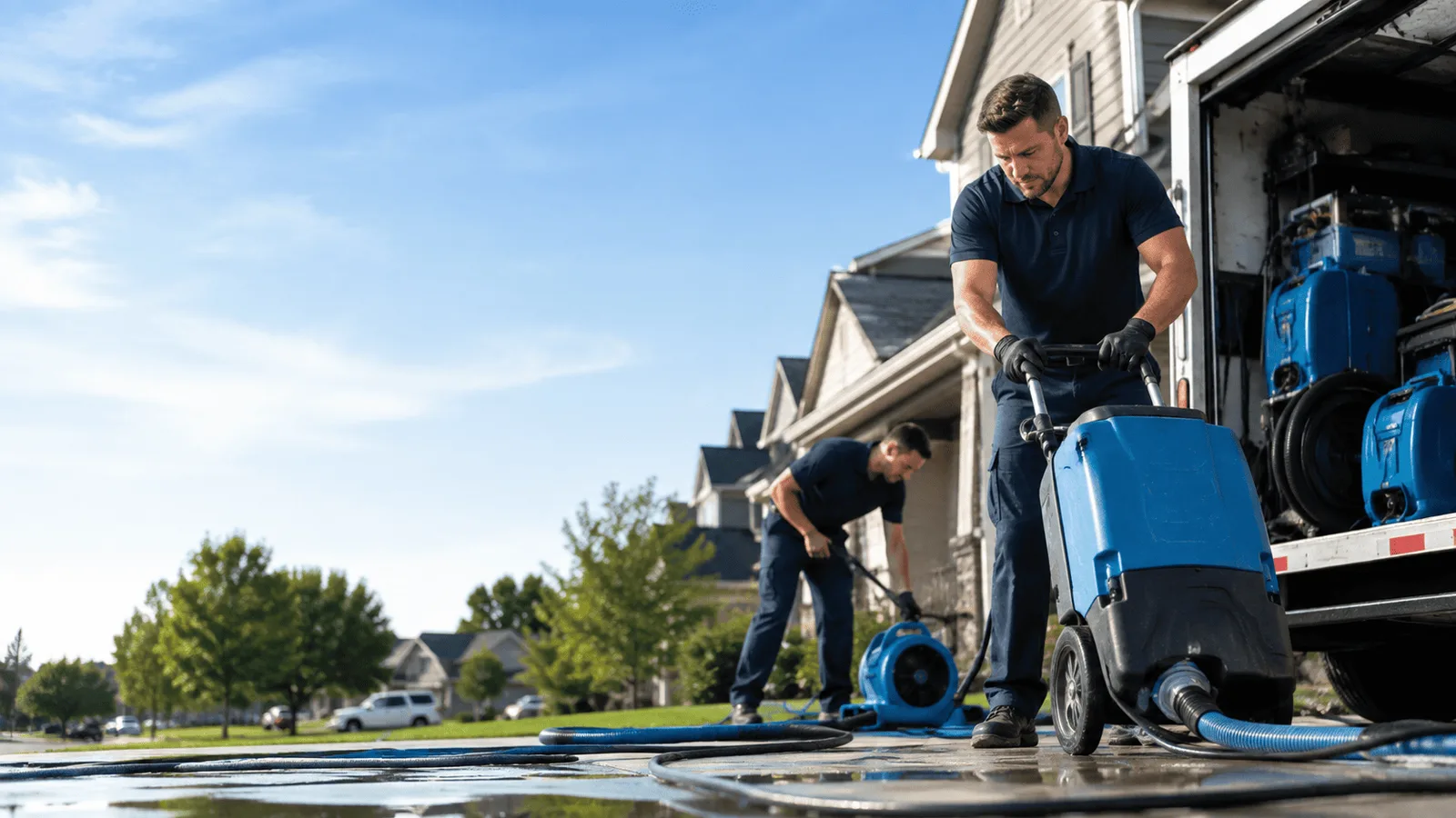 Dehumidification being performed in Drakesville, IA